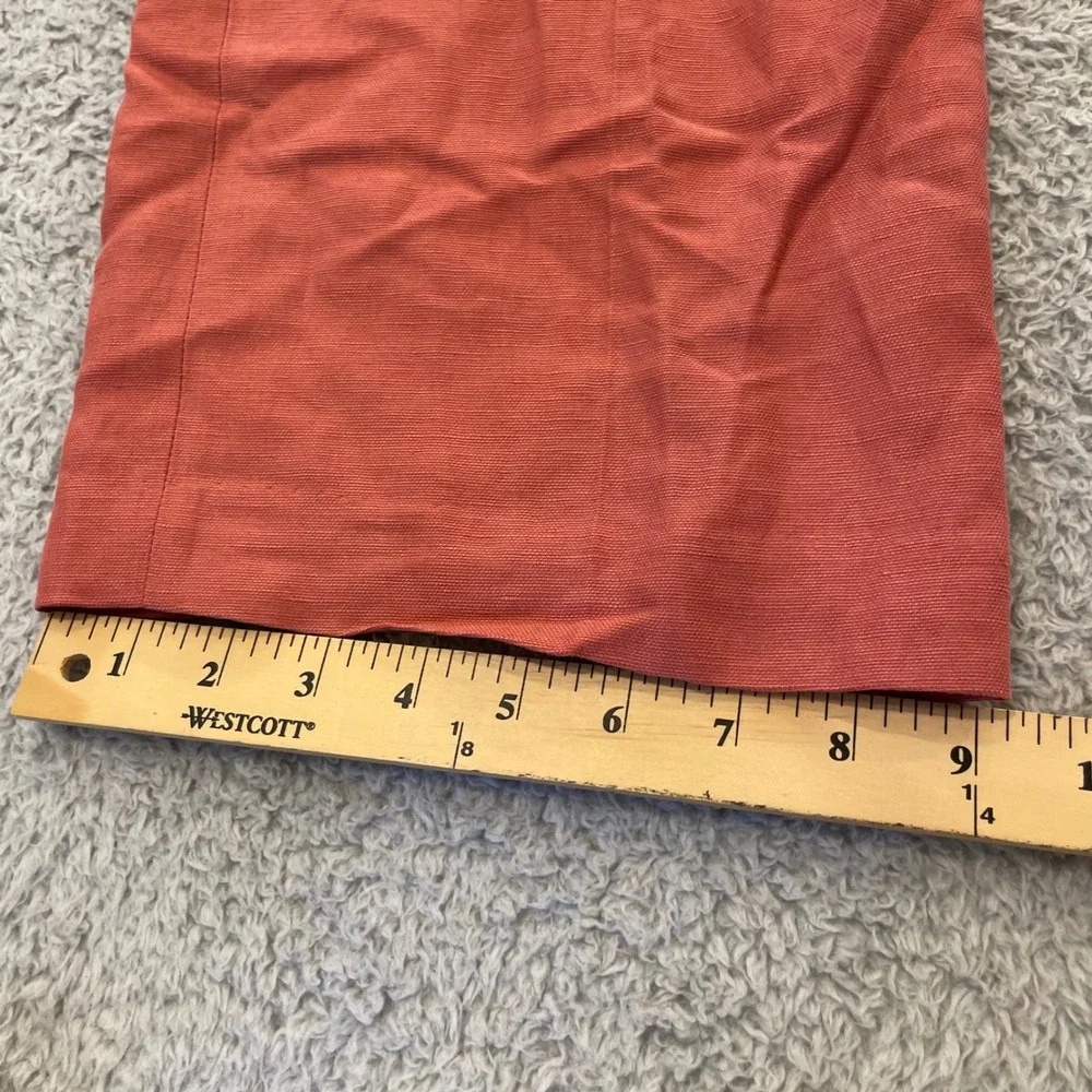 Wilfred Aritzia Effortless Linen Pants Women 0 Pink Wide Leg High Rise Pleated